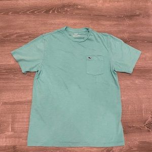 Vineyard vines teal short sleeve shirt